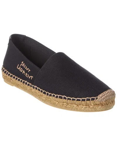 Saint Laurent Signature Canvas Espadrilles In Black