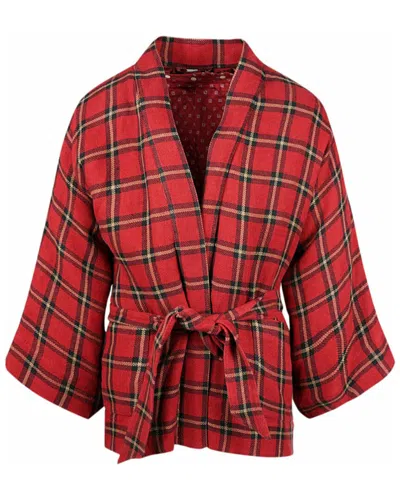 Gucci Linen-blend Bathrobe In Red