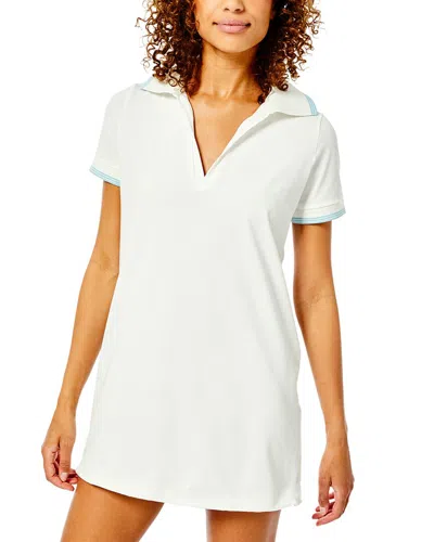 Addison Bay Easy Polo Dress In White