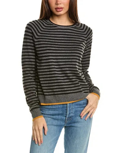 Lovestitch Striped Sweater In Black