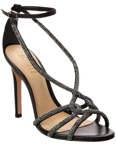 Schutz Joane Leather Sandal In Black