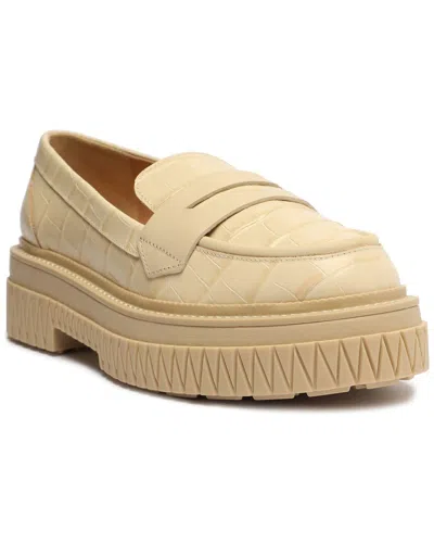 Schutz Viola Leather Shoe In White