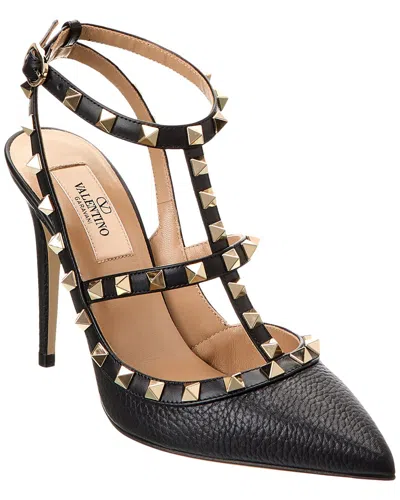 Valentino Garavani Rockstud 100mm Slingback High-heel Pumps In Black