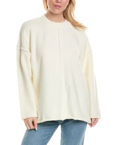 Ena Pelly Amira Boucle Wool & Mohair-blend Top In White