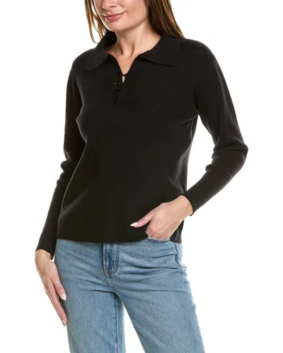 Seraphina Polo Sweater In Black