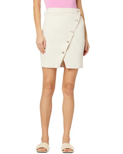 Hudson Jeans Asymmetrical Ecru Skirt In Beige