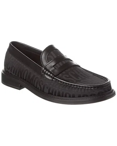 Moschino Jacquard Loafer In Black