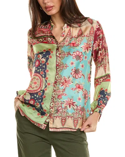 Johnny Was Thena Amabel Silk Blouse In Multi