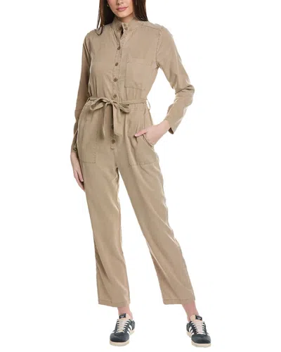 Bella Dahl Belted Utility Jumpsuit In Grey