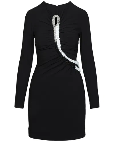 Stella Mccartney Leah Embellished Cutout Mini Dress In Black