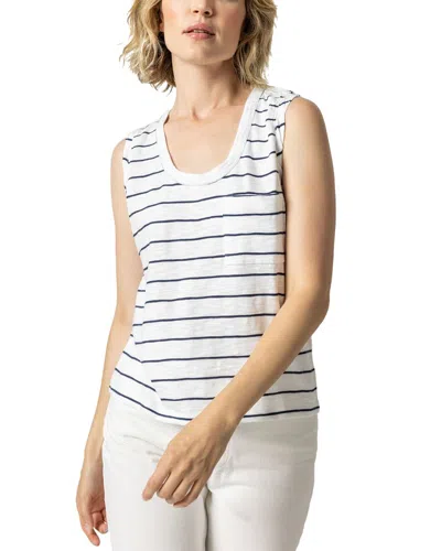 Lilla P Striped Twisted Binding Tank