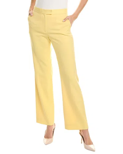St John Silk-lined Wool-blend Suiting Pant In Yellow