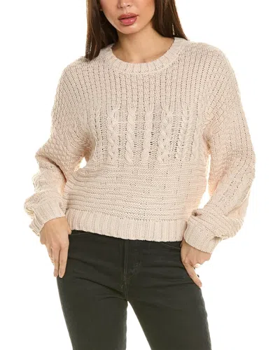 Saltwater Luxe Cropped Sweater In Beige