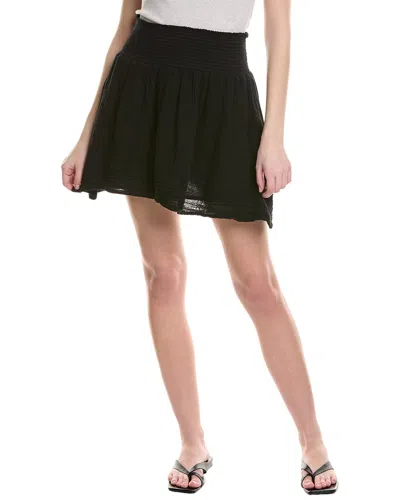 Michael Stars Havana Smocked Mini Skirt In Black