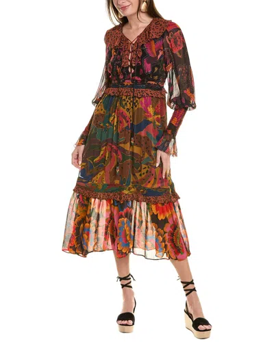 Farm Rio Midi Dress In Multi