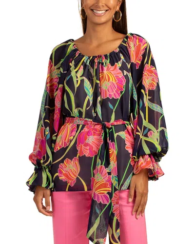 Trina Turk Relaxed Fit Grace Top In Multi