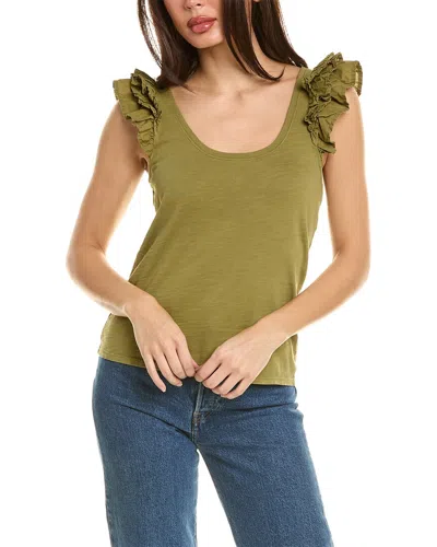 Nation Ltd Valentina Ruffled Tank In Green