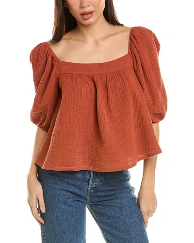 Nation Ltd Ollie Sweepy Crop Top In Red