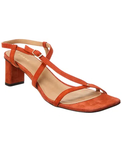 Frame Denim Le Braxton Suede Sandal In Orange