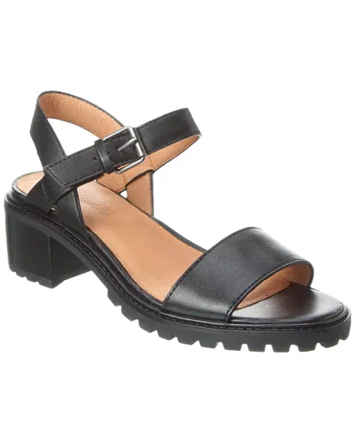 Madewell The Erin Lug Sole Leather Sandal In Black