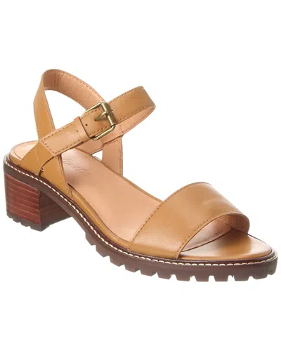 Madewell The Erin Lug Sole Leather Sandal In Brown