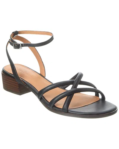 Madewell Strappy Leather Sandal In Black