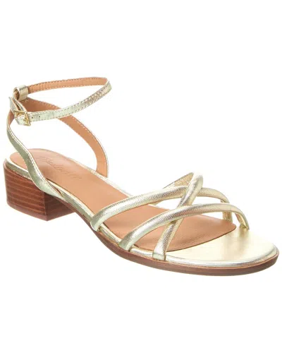 Madewell Strappy Leather Sandal In Gold