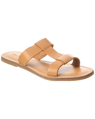 Madewell T-strap Leather Sandal In Brown