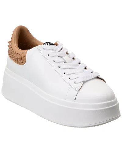 Ash Move Studded Leather Platform Sneaker In White