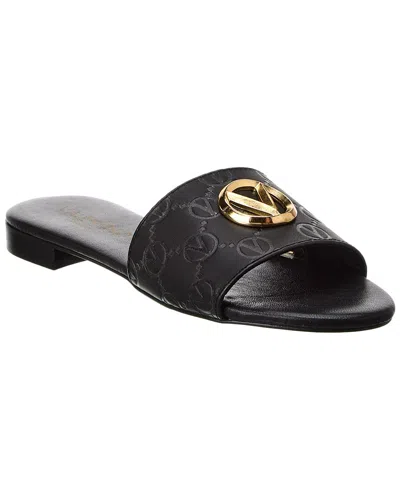 Valentino By Mario Valentino Carrie Leather Sandal In Black
