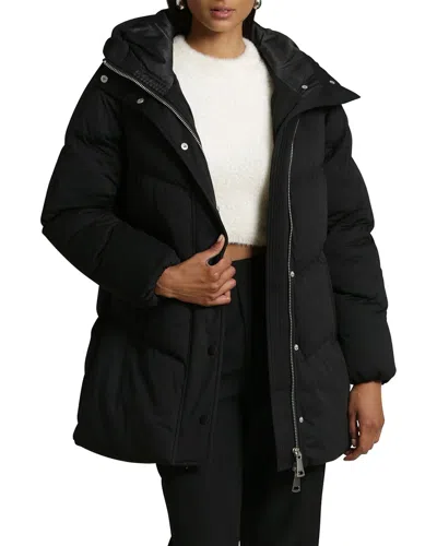 Avec Les Filles Mid Length Knit Duvet Puffer