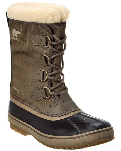 Sorel 1964 Pac Nylon Waterproof Canvas & Leather Boot In Black