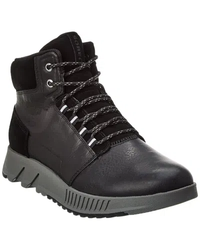 Sorel Mac Hill Lite Mid Waterproof Leather Boot In Black
