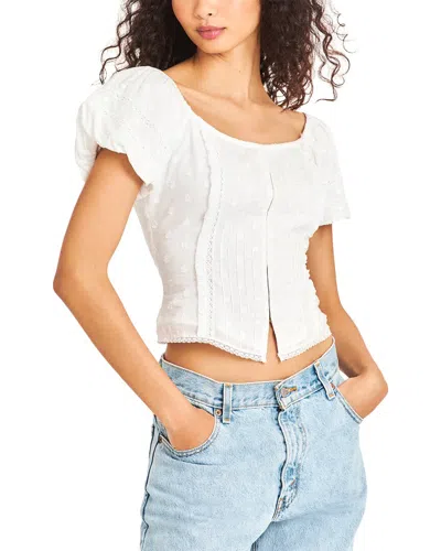 Loveshackfancy Zia Off-the-shoulder Crochet-trimmed Fil Coupé Cotton Top In White