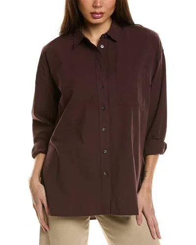 Madewell Oversized Patch Pocket Shirt In Brown