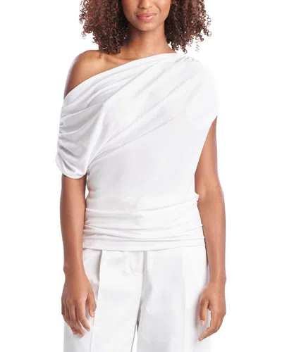 Natori Women's Draped Jersey Top In White
