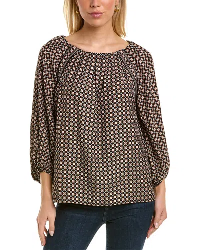 Max Studio Matte Blouse In Black