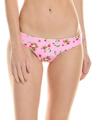Pq Swim Reversible Basic Ruched Teeny Bikini Bottom In Pink
