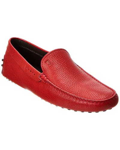 Tod's Gommini Leather Loafer In Red