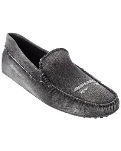 Tod's Gommini Canvas Loafer In Grey