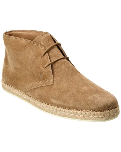 Tod's Suede Bootie In Brown