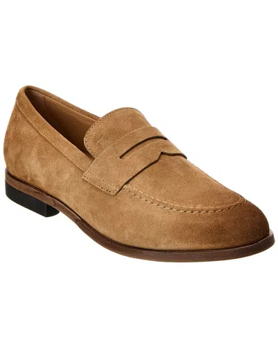 Tod's Suede Loafer In Brown