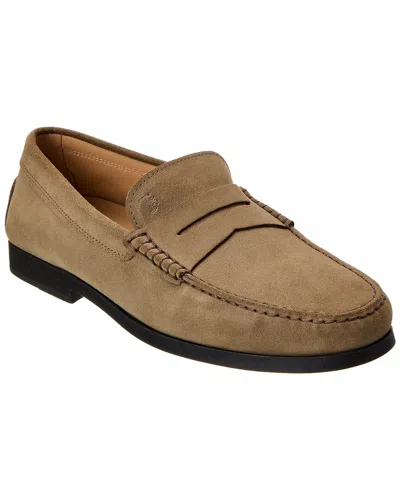 Tod's Classic Suede Loafers In Brown