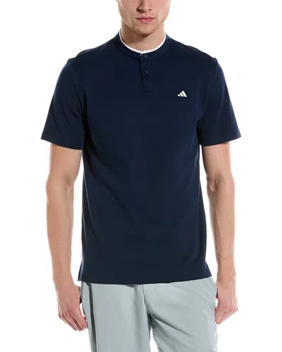 Adidas Golf Go-to Henley In Blue