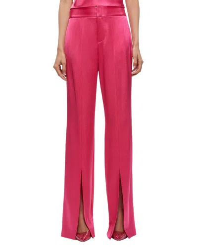 Alice And Olivia Jody High Waisted Front Slit Pant In Pink