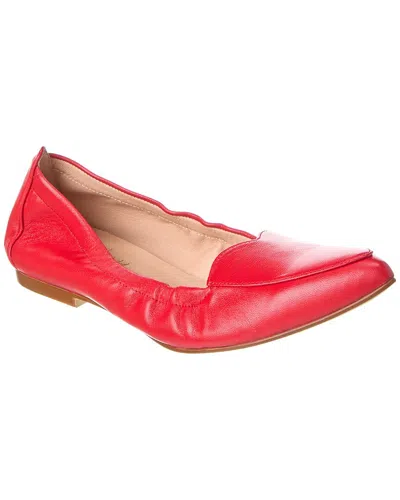French Sole Claudia Leather Flat In Red