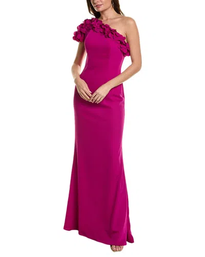 Rene Ruiz One-shoulder Sheath Dress In Purple