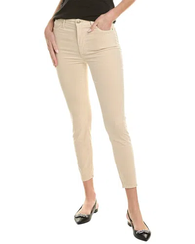 7 For All Mankind High-rise Ankle Skinny Tap Jean In Beige