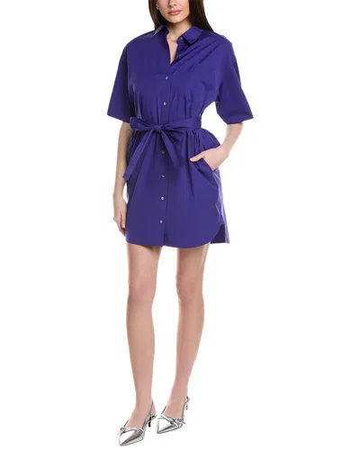 Theory Oversized Shirtdress In Blue