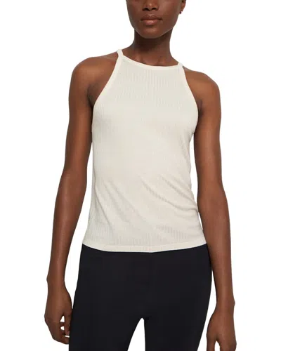 Theory Cropped Halter Top In White